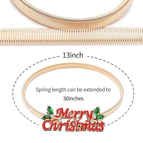 LLPMutu 4 Pack Christmas Curtain Tieback Buckle Aluminum Alloy Spring Design Curtain Holdback Carving Design Christmas Curtain Ties for Drapes Curtain Ties Backs Modern Christmas Decor (Merry Christmas) - Image 5