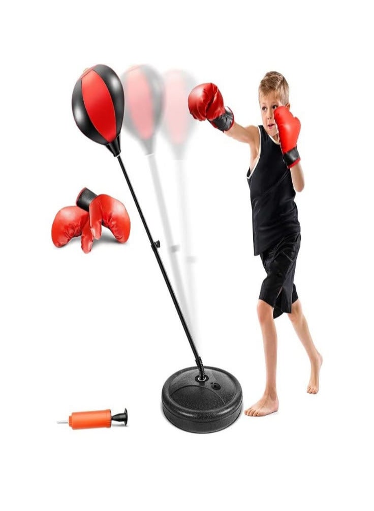 كيس ملاكمة مع قفازات، كرة ملاكمة للأطفال - Image 1
