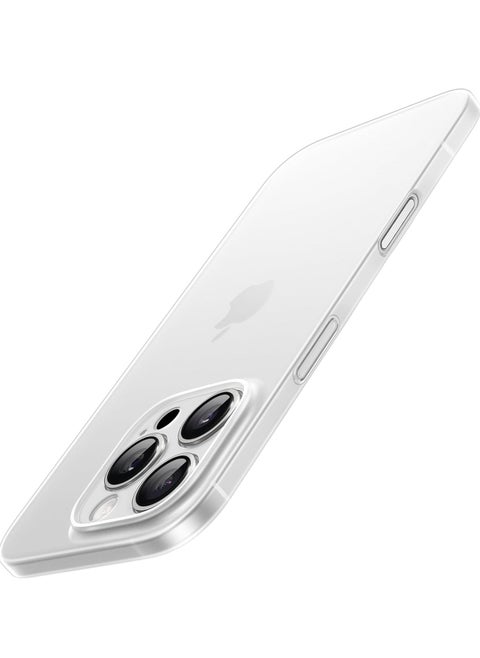 Ultra-Slim 0.35mm Case for iPhone 16 Pro Max (6.9 Inch) – Lightweight Matte Finish, Full Camera Lens Protection, Minimalist Hard Cover (Frosted Clear)