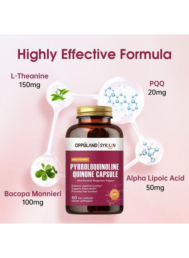 oppuland Pyrroloquinoline Quinone-PQQ Supplement 20 mg-Supports Heart Health*-Gluten-Free,Non-GMO,Vegetarian-60 Veg Capsules - Image 2