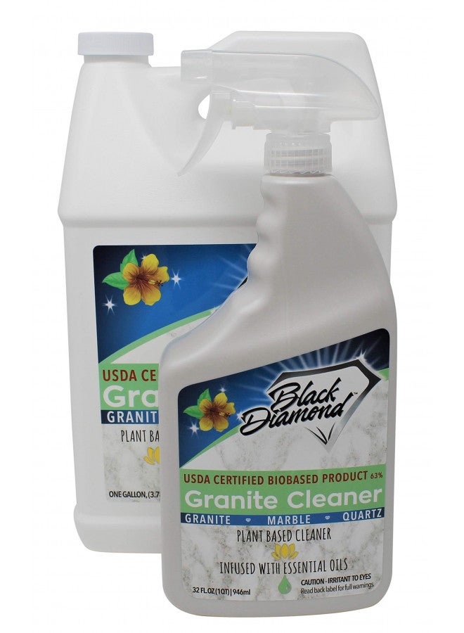 Black Diamond Stoneworks Granite Counter Cleaner: USDA Certified BIOBASED- Safe for Granite and other stone countertops. Safe for food contact formula to keep your countertops looking fresh and clean! - Image 1