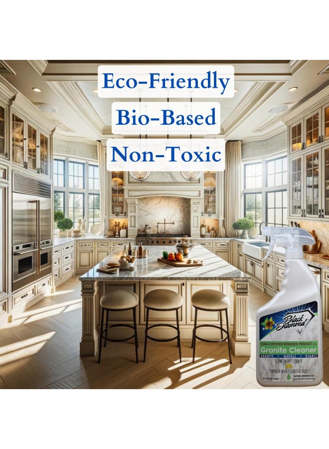 Black Diamond Stoneworks Granite Counter Cleaner: USDA Certified BIOBASED- Safe for Granite and other stone countertops. Safe for food contact formula to keep your countertops looking fresh and clean! - Image 5