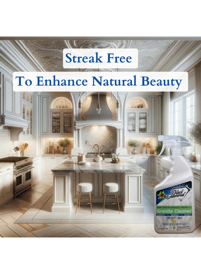 Black Diamond Stoneworks Granite Counter Cleaner: USDA Certified BIOBASED- Safe for Granite and other stone countertops. Safe for food contact formula to keep your countertops looking fresh and clean! - Image 3