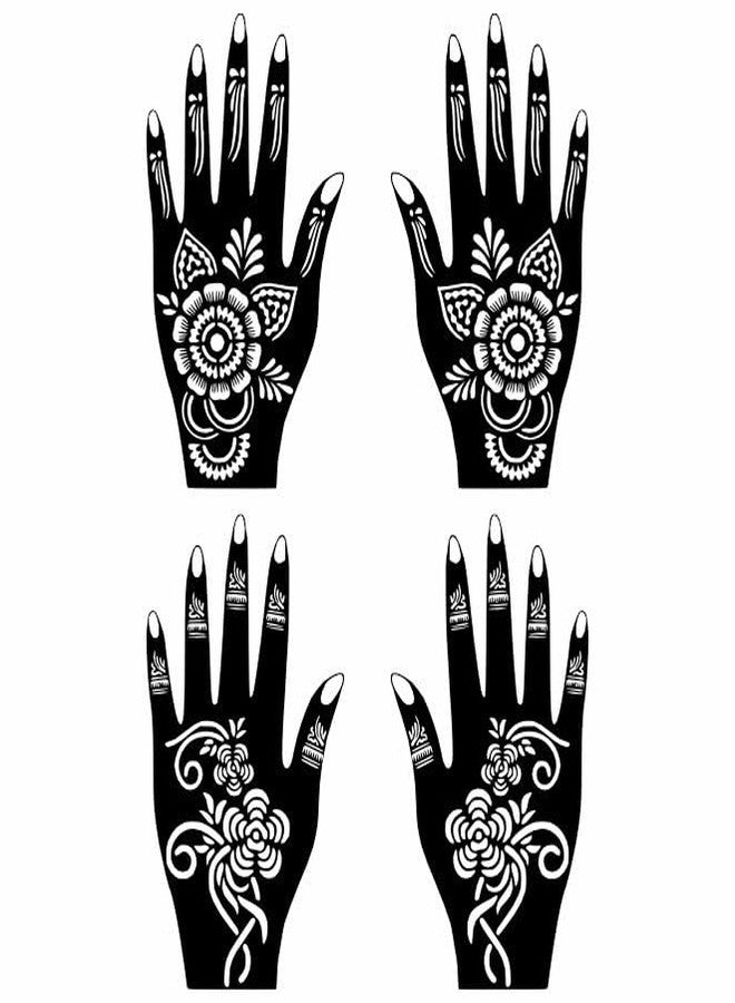 VANVATI Beautiful Combo Mehndi Stencil Sticker for Wedding Function and Any Occasion Easy to Apply & Time Saving Pack of 2 - Image 1