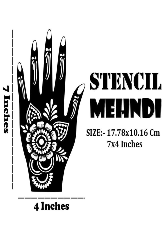 VANVATI Beautiful Combo Mehndi Stencil Sticker for Wedding Function and Any Occasion Easy to Apply & Time Saving Pack of 2 - Image 3