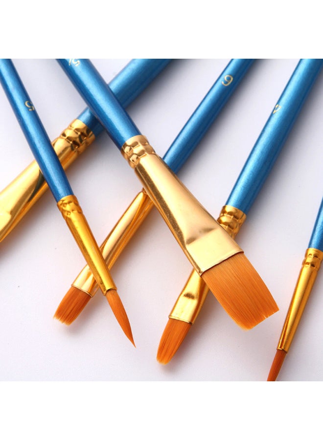 ZhuTing Pearlescent Blue Rod Watercolor Pen Set Nylon Hair Brush Oil Brush Set - Image 3