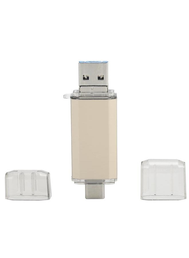 Thoraya USB3.0 3-in-1 Aluminum Alloy High-Speed USB Flash Drive Gold 32GB  - Image 2