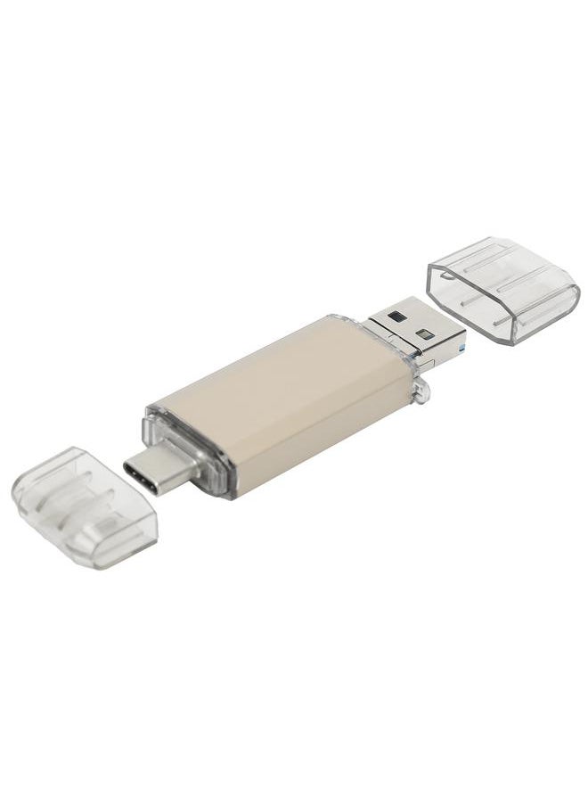 Thoraya USB3.0 3-in-1 Aluminum Alloy High-Speed USB Flash Drive Gold 32GB  - Image 3