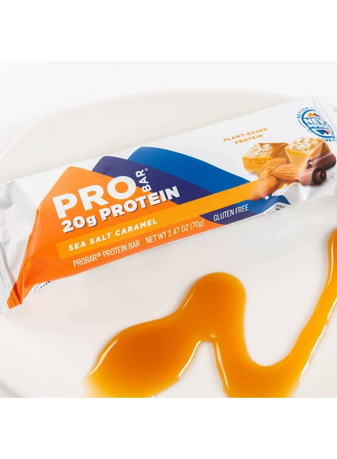PROBAR بار بروتين بملح البحر وكاراميل خالي من الكائنات المعدلة وراثيًا وخالي من الغلوتين ومكونات غذائية صحية نباتية للطاقة الطبيعية (12 قطعة) - Image 4