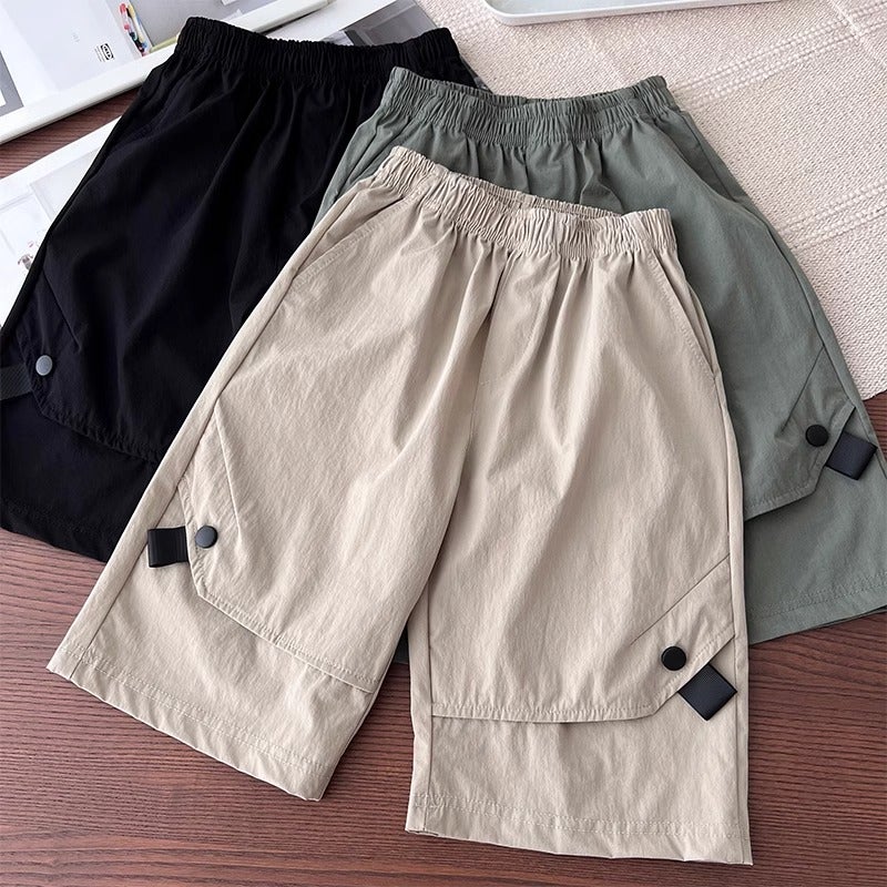 2025 Arrival Boys' Quick-Dry Shorts Large Size Loose Casual Sports Shorts Stretch Breathable Middle Pants - Image 2