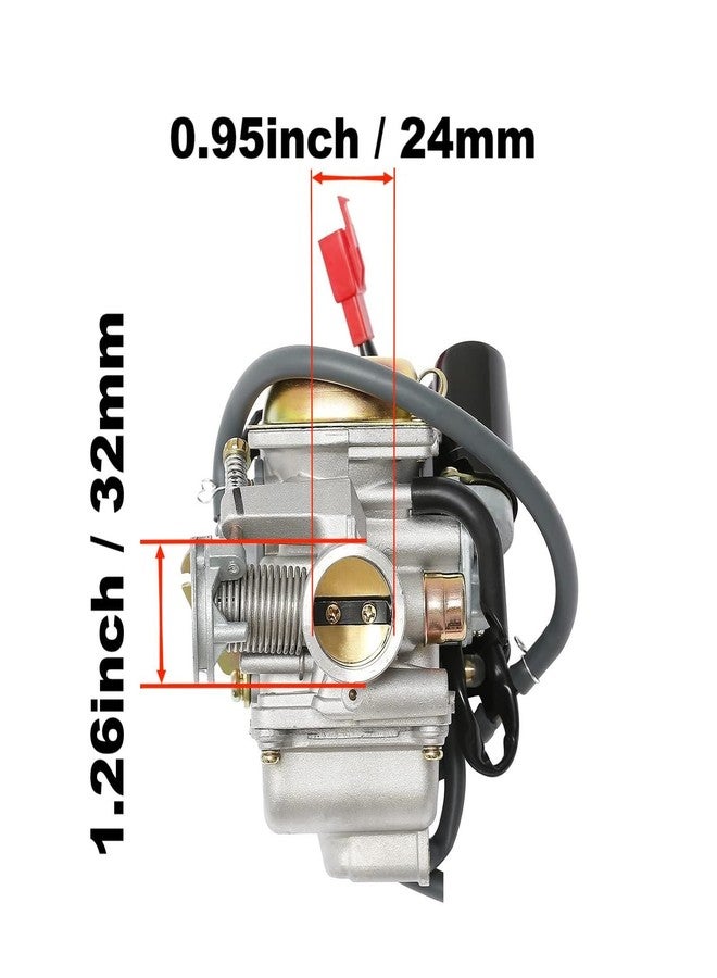 RYTIME PD24J GY6 150cc Carburetor Compatible for Moped ATV Go Kart Scooter 125cc 150cc 4-Stroke 150cc Engine Kazuma Taotao Roketa SunL Baja Eagle Chinese Go Kart GY6 Carb with Air Fuel Filter - Image 3