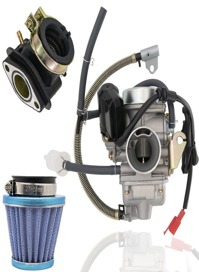 RYTIME PD24J GY6 150cc Carburetor Compatible for Moped ATV Go Kart Scooter 125cc 150cc 4-Stroke 150cc Engine Kazuma Taotao Roketa SunL Baja Eagle Chinese Go Kart GY6 Carb with Air Fuel Filter - Image 4