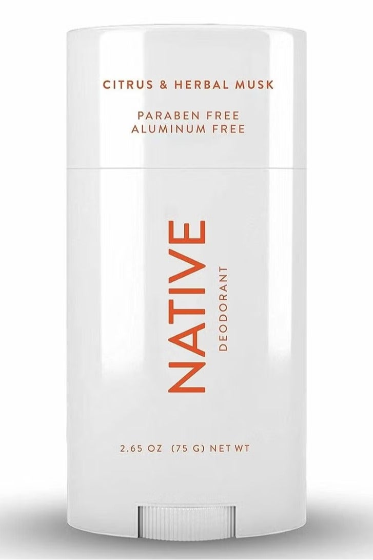 نيتيف معطر طبيعي للرجال، خالٍ من الألومنيوم مع بيكربونات الصوديوم، البروبيوتيك، زيت جوز الهند و 버터 الشيا | عطر الليمون والمسك العشبي - Image 1