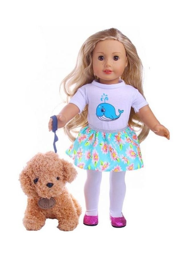 إسكدنيا Puppy Pet For American Doll WF-481N,Simulated New Dog Plush Doll Teddy Dog Plush Toy Puppy Doll Grab Machine Doll Gift Doll,for birthday gift - Image 3