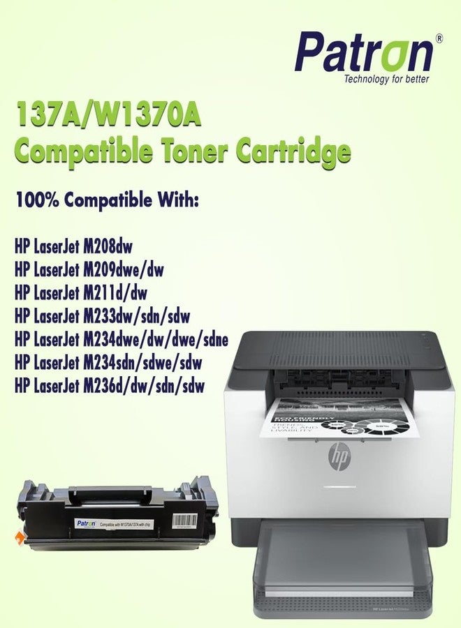 خرطوشة حبر باترون 137A | متوافقة مع طابعات HP LaserJet من سلسلة W1370A M209، M211، M232، M233، M234، M236 | خرطوشة حبر أحادية اللون من HP | إنتاجية عالية للصفحات - 1150 صفحة - Image 5