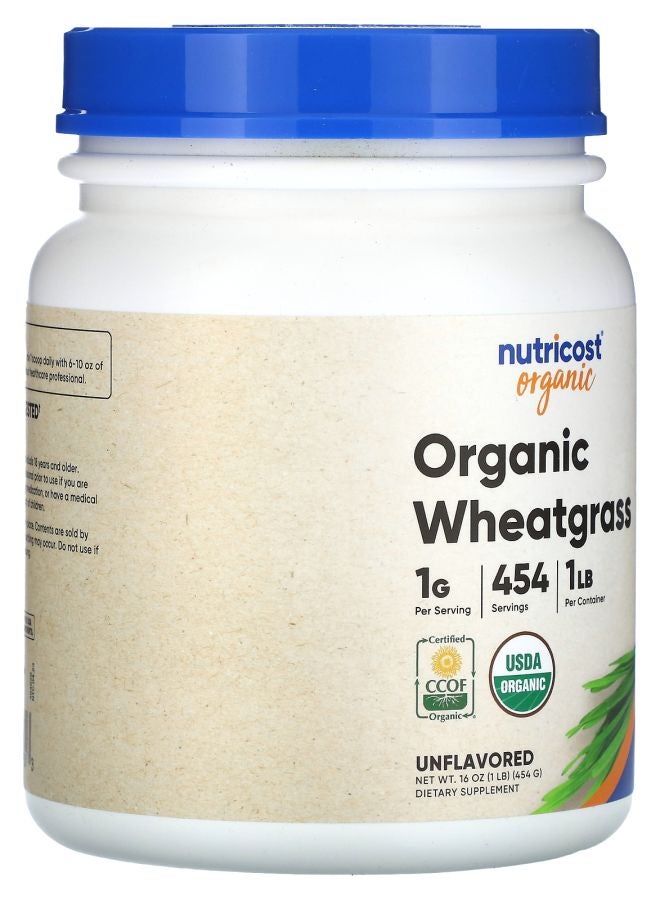 Nutricost Organic Wheatgrass Unflavored 16 oz (454 g) - Image 2