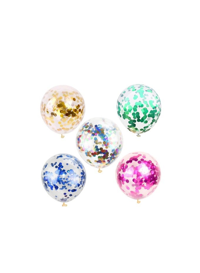 PARTY FUN BOBO BALLOON 20" MULTI COLOR WITH LED+GLITTER 1SET/CARD  - Image 1