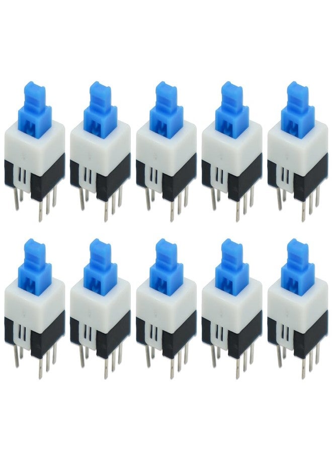 Universal Hub 6-Pin DPDT Latching Tactile Push Button Switch, 7x7mm, Self-Lock, 30V DC 0.1A, for PCB Electronics (50) - Image 1