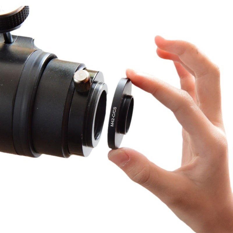 حلقة محول M42 إلى C CS من سبائك الألومنيوم ذات الصناعة الدقيقة - محول وحدات عدسة خفيف الوزن ومنقول للتصوير الماكرو والفلكي - Image 3