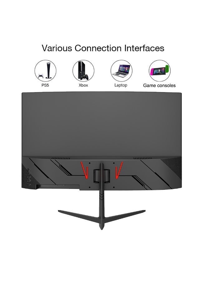 24-inch Gaming Curved Monitor Full HD 1080P 1920x1080 LED Backlight Monitor, with 200Hz Refresh Rate and Eye-Care, AMD Freesync,178° Wide View Angle, 1xDP 1xHDMI (Black) - Image 2