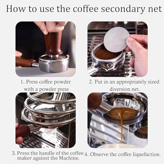 nalaina 2Pcs Espresso Puck Screen 51Mm Reusable 17Mm Thickness Stainless Steel Professional Barista Coffee Filter Mesh Plate For Espresso Portafilter Filter Basket Easy To Clean - Image 4
