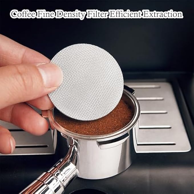 nalaina 2Pcs Espresso Puck Screen 51Mm Reusable 17Mm Thickness Stainless Steel Professional Barista Coffee Filter Mesh Plate For Espresso Portafilter Filter Basket Easy To Clean - Image 2