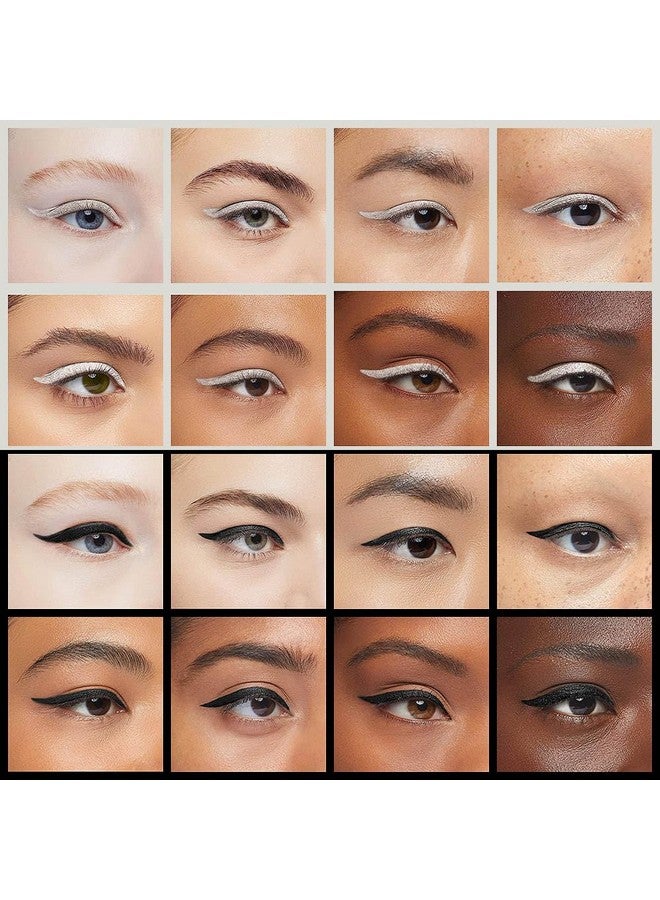 evpct 2Pcs Black Silver Gel Eyeliner Pencil Eye Black Face Paint Stick Makeup Set Waterproof Matte Cream Crayon Eyeliner Pencil Set Cat Eye Liners Eyeshadow Guide Delineador De Ojos Contra El Agua - Image 4
