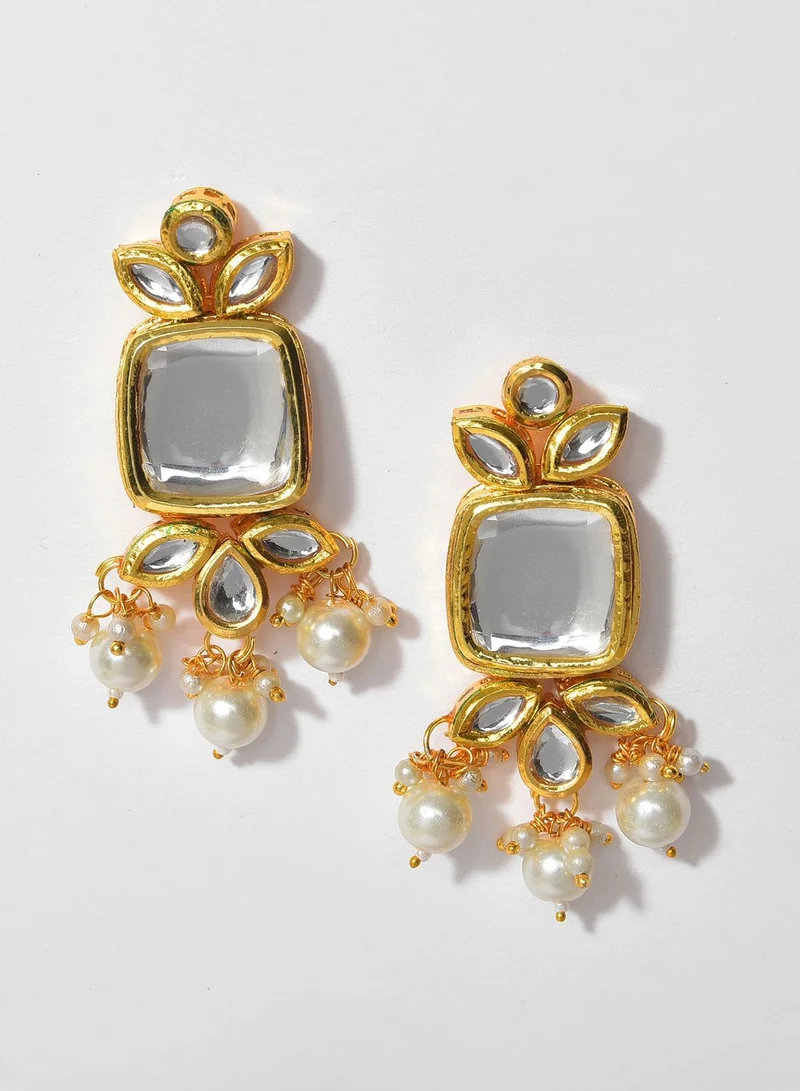 SOHI Kundan Gold Plated Necklace Set