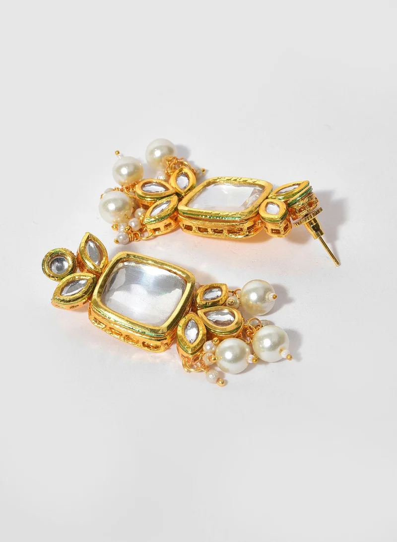 SOHI Kundan Gold Plated Necklace Set