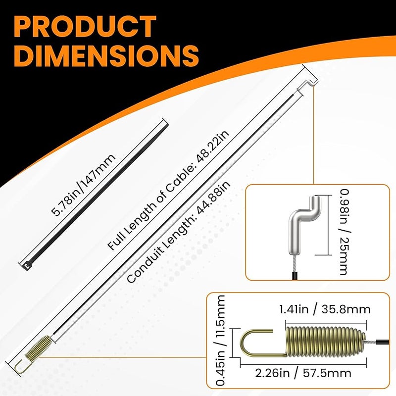 Aifeier ET 946-04230B Clutch Drive Cable, Auger Clutch Cable for MTD Cub-Cadet Crafts-Man Snowblower Parts 946-04230 946-04230A 746-04230 746-04230A 746-04230B (2-Pack) - Image 2
