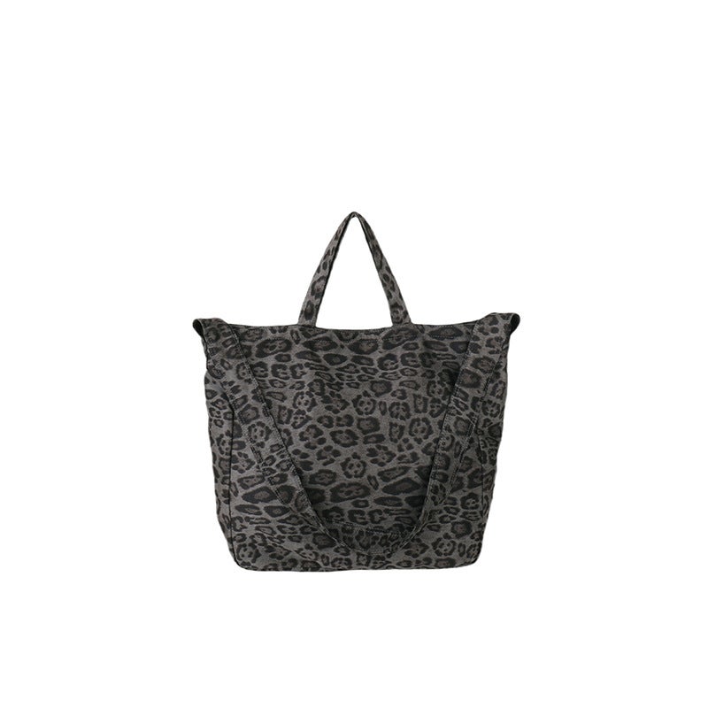 Explosions Women'S Bag Suede Tote Bag Leopard Shoulder Bag Large Capacity Lazy Portable Commuter Bag - Image 1