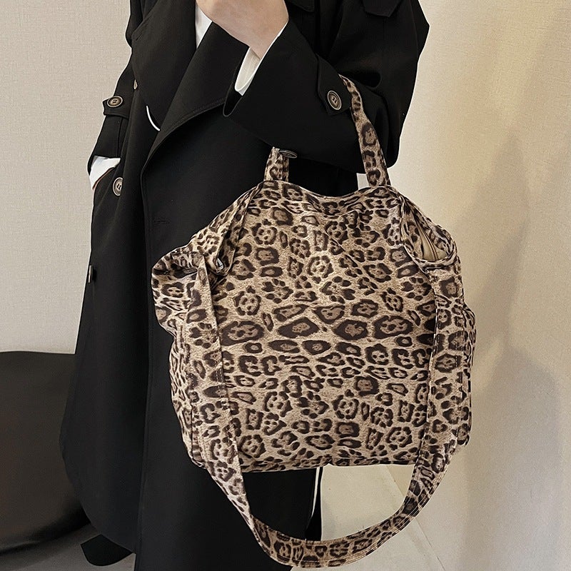 Explosions Women'S Bag Suede Tote Bag Leopard Shoulder Bag Large Capacity Lazy Portable Commuter Bag - Image 5