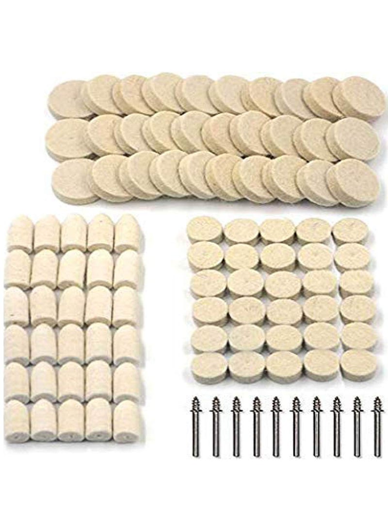 DIY Crafts Diy Crafts 11308 India 302707168961 Felt Polishing Pad & Wheel, Point & Mandrel Kit Accessory Set for Dremel Rotary Tool, Multicolor, 75 Piece  - Image 1
