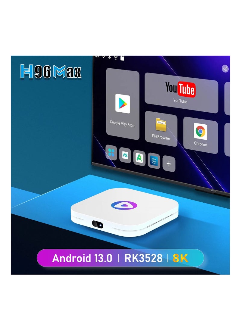 اتش 96 ماكس - تي في بوكس H96 MAX اندرويد 13.0 الذكي مع جهاز تحكم عن بعد ومشغل وسائط منزلي - Image 1