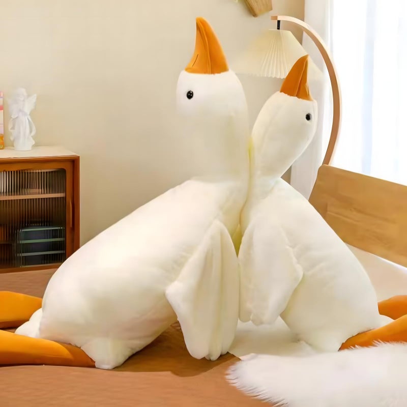 Ryttir Giant Goose Plush - 63" Extra Soft Goose Stuffed Animal Hugging Pillow with Rotund Belly,Safety Nursery Decor & Sensory Comfort Toy,Cuddle Companion for Kids(Valentine Gender Neutral Gift) - Image 4