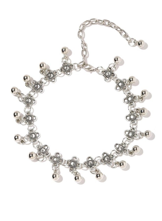 OOMPHelicious Jewellery Antique Silver Bohemian Fashion Anklet For Women & Girls (Single Piece) - Image 4