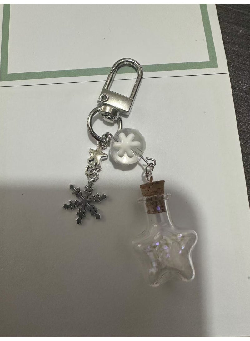 NIBEMINENT Phone Charm/ Chain Strap for Women Girls, Girlish Floral Bow Cell Phone Case Lanyard Wrist Strap
