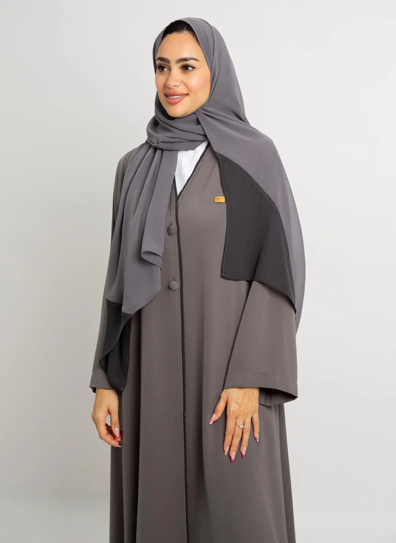 Kaafmeem Gray Executive Abaya