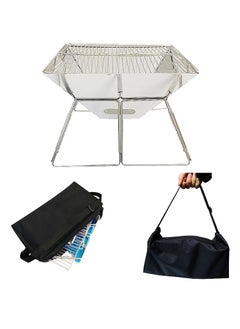 Generic DesertFeast Pro Foldable BBQ Grill - Stainless Steel & Sandproof | 1.9KG Ultra-Light | 10s Instant Setup (Free Bag & Tools) - Perfect for Family Majlis & Desert Camping  - Image 1