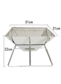 Generic DesertFeast Pro Foldable BBQ Grill - Stainless Steel & Sandproof | 1.9KG Ultra-Light | 10s Instant Setup (Free Bag & Tools) - Perfect for Family Majlis & Desert Camping  - Image 3