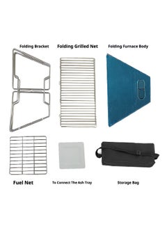 Generic DesertFeast Pro Foldable BBQ Grill - Stainless Steel & Sandproof | 1.9KG Ultra-Light | 10s Instant Setup (Free Bag & Tools) - Perfect for Family Majlis & Desert Camping  - Image 4