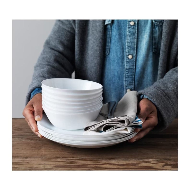 NT-STAR Elegant and Shiny White Dinner Plate, Set of 6, 25 cm - Image 3
