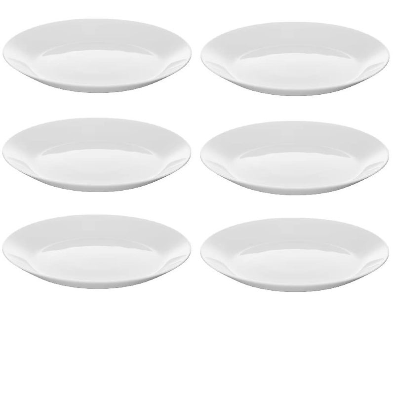 NT-STAR Elegant and Shiny White Dinner Plate, Set of 6, 25 cm - Image 1