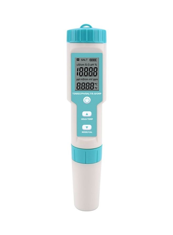 NIBEMINENT 7-In-1 Pocket Water Quality Tester White/Blue - Image 1