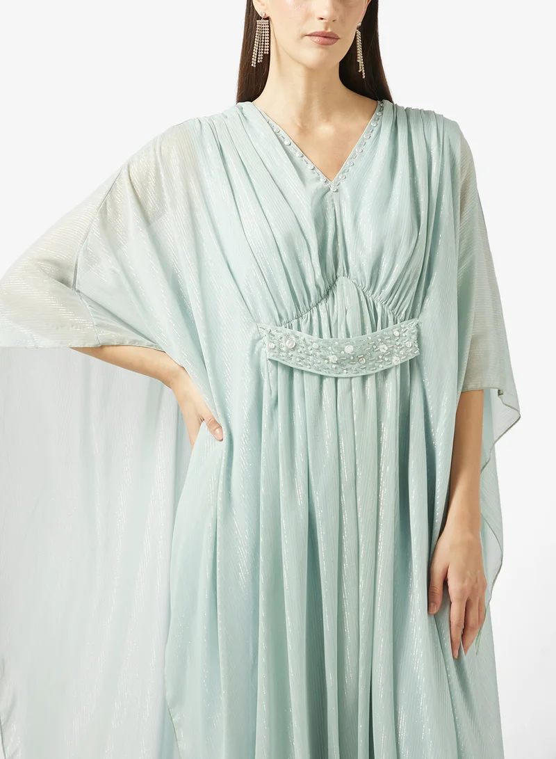 Khizana  Kaftan With Embellished Waist for Women | Best Price UAE