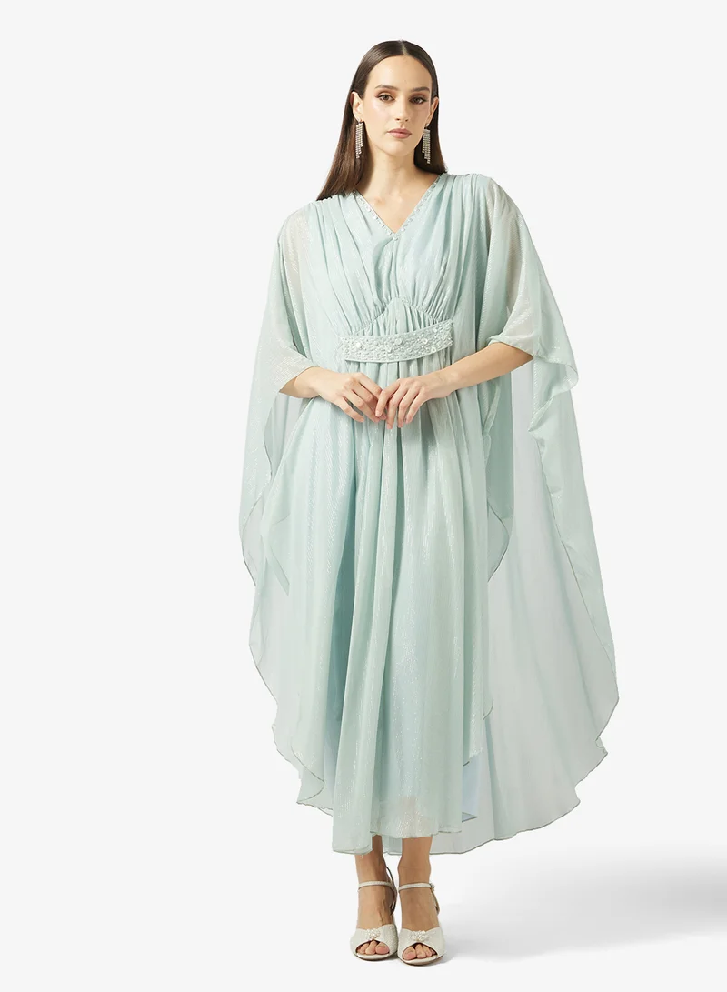 Khizana Kaftan With Embellished Waist