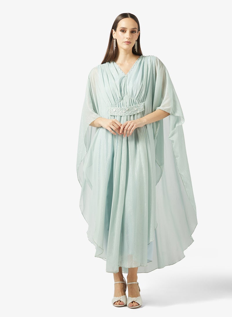 Khizana Kaftan With Embellished Waist - Image 1