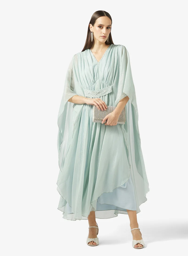 Khizana  Kaftan With Embellished Waist for Women | Best Price UAE