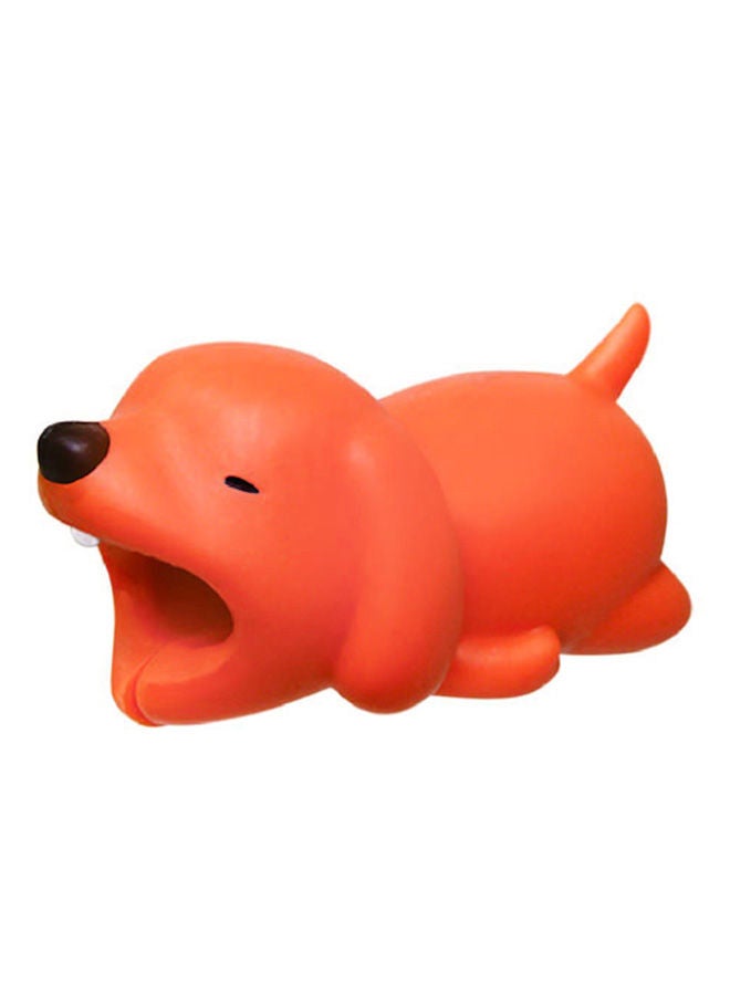 نيبمينينت غطاء حماية لرأس الكابل بشكل حيوان لطيف لهاتف أبل آيفون برتقالي