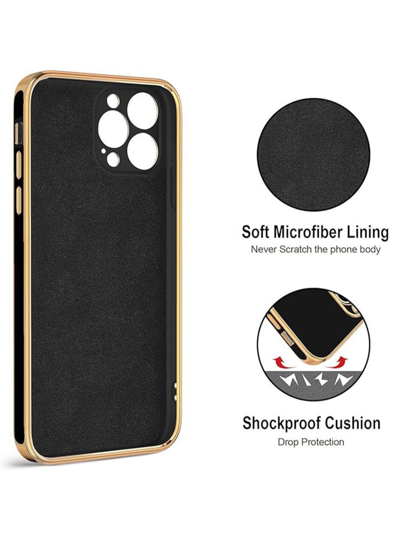 WRISTWISE Case Cover for iPhone 12 Pro with Ring Stand [360° Rotatable Ring Holder Magnetic Kickstand] Luxury Plating Rose Gold Soft TPU Bumper Shockproof Protective Phone Cases Cover Women Girls, Black - Image 3